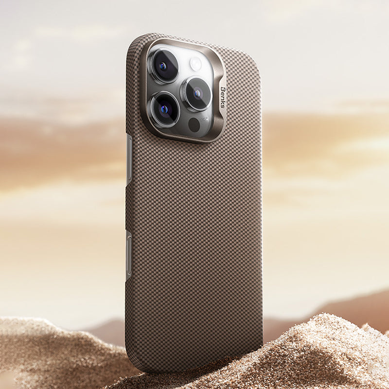 Benks Ultra Lightweight ArmorTint ArmorAir iPhone 16 Pro Max M-safe Şarj Özellikli Kevlar Kılıf Benks Ultra Lightweight ArmorTint ArmorAir iPhone 16 Pro Max M-safe Şarj Özellikli Kevlar Kılıf